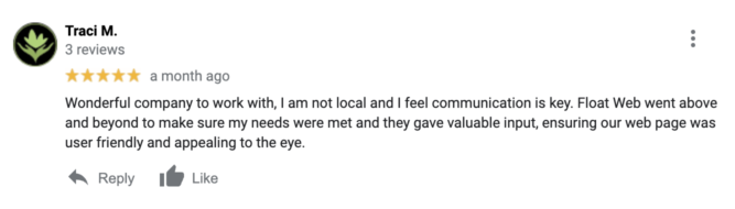 Google Review Traci