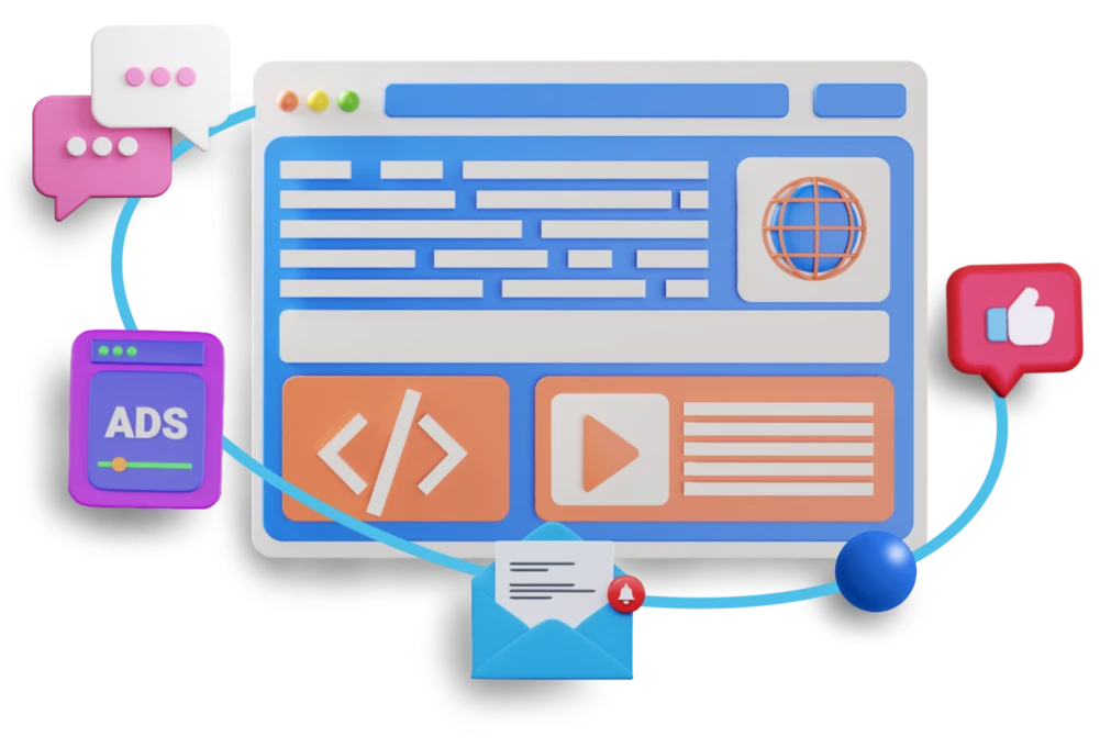 Float Web Design & Marketing Home Page Graphic